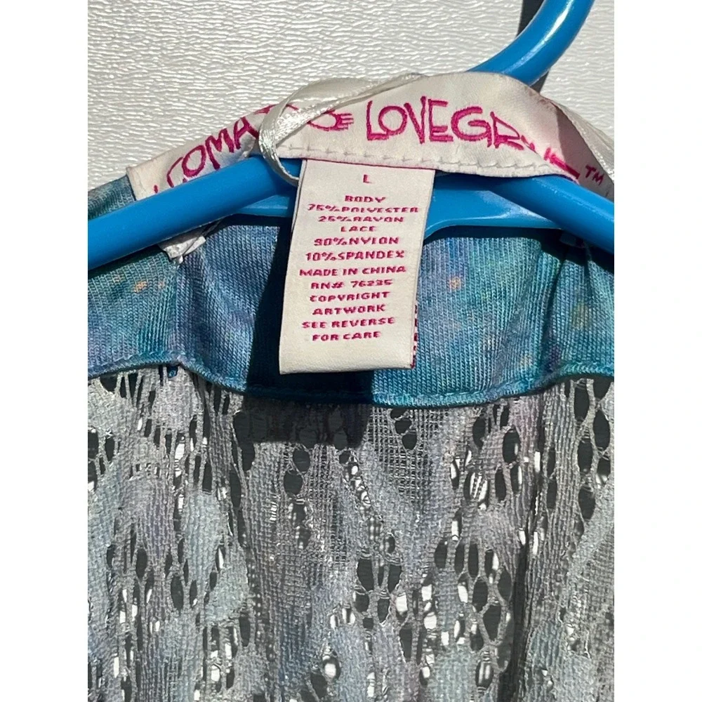 Romance Lovegrl Hummingbird Floral Lace‎ Back Open Front Cardigan Multi Color L